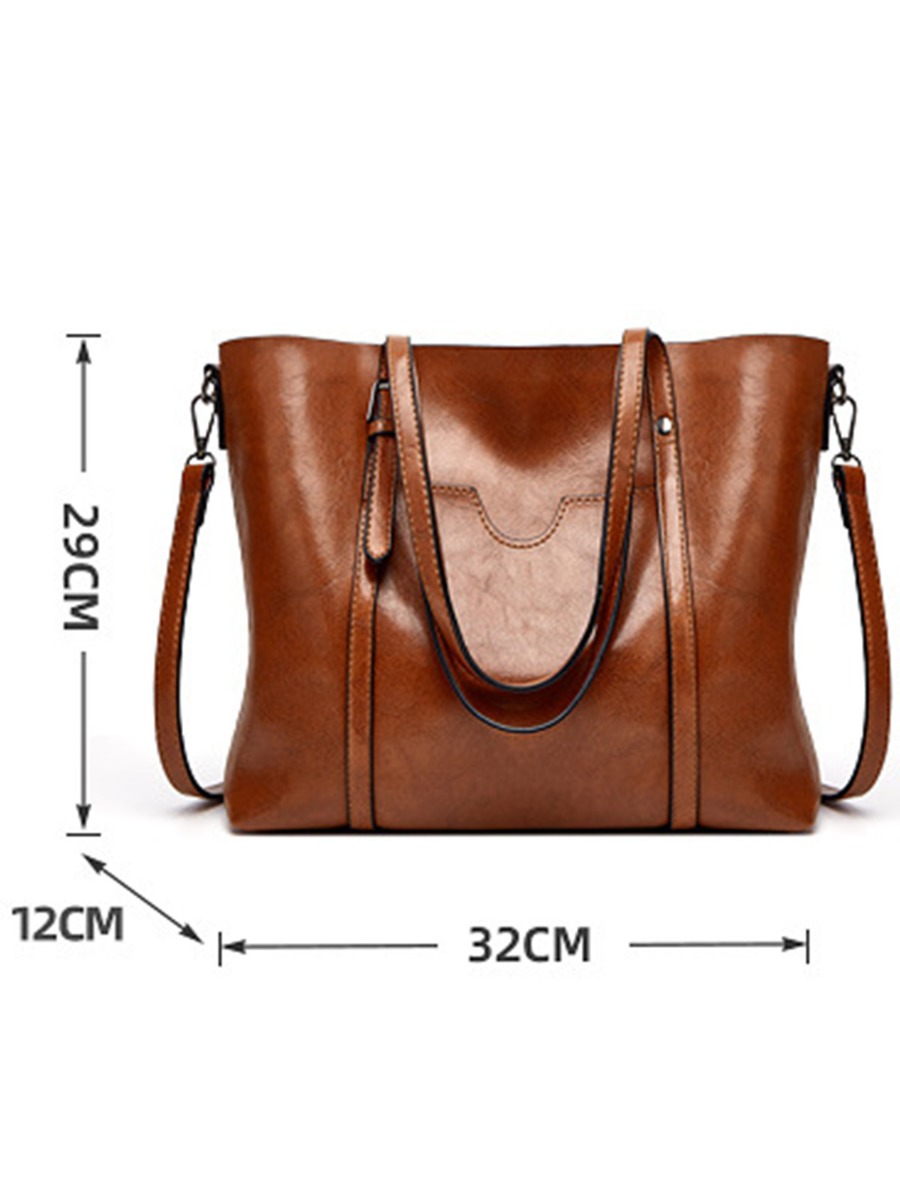 All Match High Capacity Leather Tote Bag