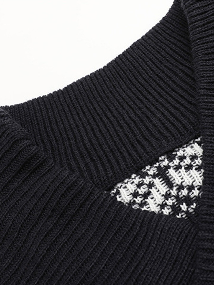 Christmas Pattern Jacquard Knit Cardigan