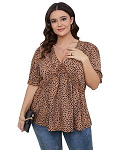 Dropship V Neck Zipper Long Sleeve Top Autumn Sexy Women Printed Hollow Out T  Shirt Fashion Loose Off Shoulder Casual Plus Size Shirts to Sell Online at  a Lower Price
