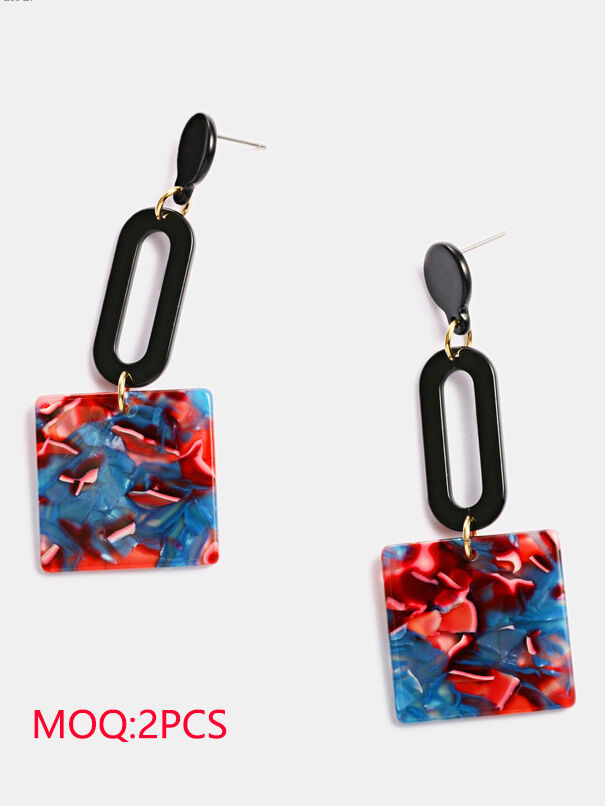 shestar wholesale Square Graphic Pendant Party Earrings