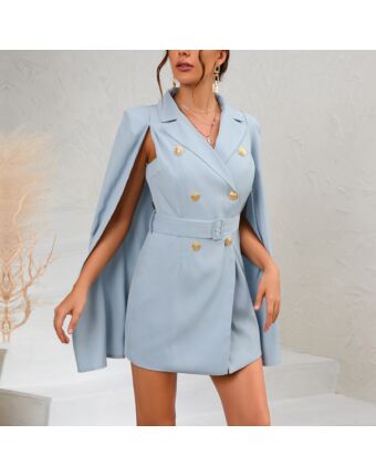 Fashion Solid Color Temperament Blazer Cape Dress Wholesale Dresses SDN537241