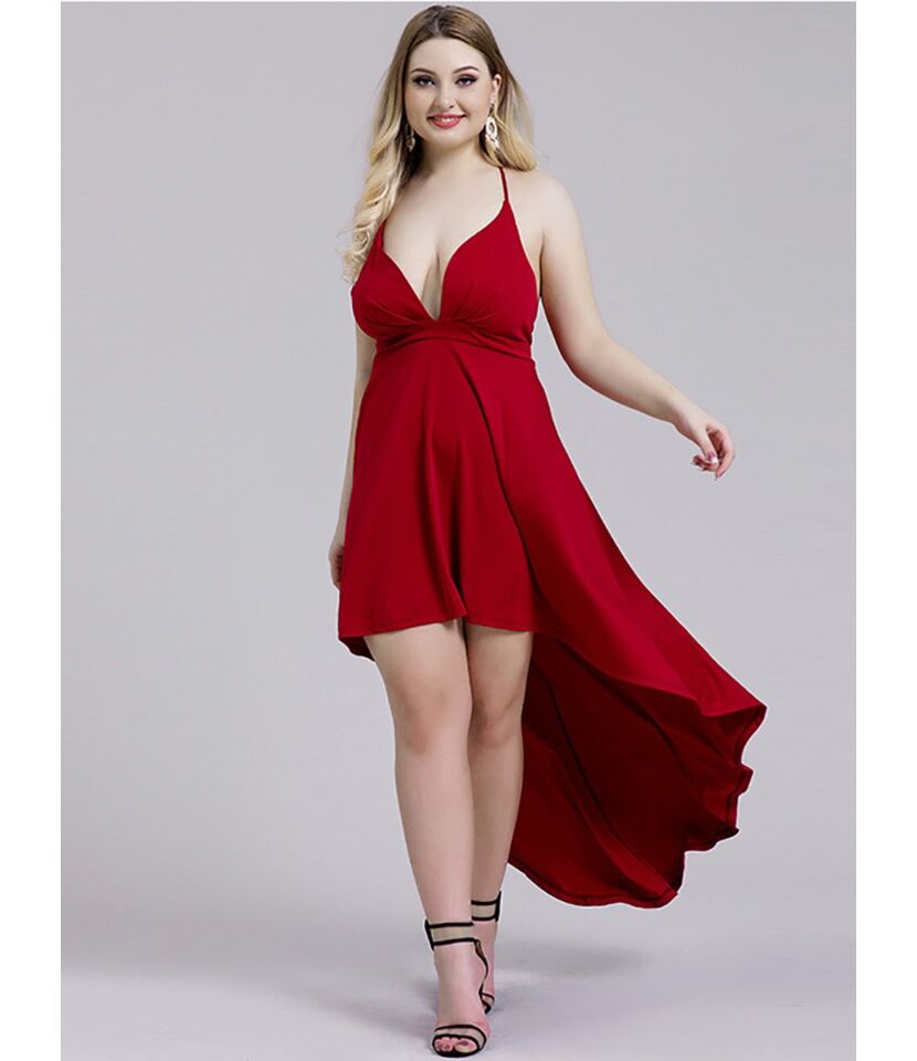 Plus Size Sexy Asymmetrical Cami Dress